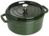 Staub Cocotte Round Basil Green большой эмалированный горшок ручной работы, совместимый с IH, японский La Cocotte Round "Pico 28 см" [Авторизованный продукт] 40509-361