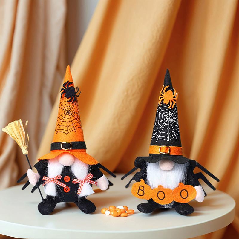 Halloween Gnome Plush, Tiered Tray Decoration Dinning Table Centerpiece Decor, Fall Elf Stuffed Gnome Gifts