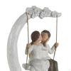 Couple Figurine Statue On Swing,Lover Sculpture,Resin Crafts Ornament Desk Figure for