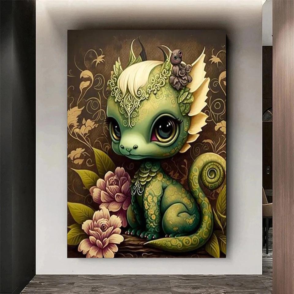 Diamond Painting Dragon Baby New Arrival 2023 Diamond Embroidery Cartoon 5d Mosaic Picture Full Drill Square Round Craft