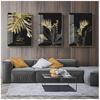 Abstract Golden Leaf Plant Wall Art Canvas Painting Nordic Poster and Prints Wall Pictures for Living Room Modern Home Decor