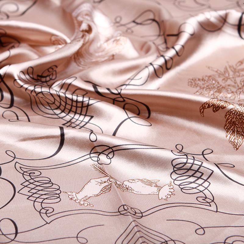 19 New Silk Printed Scarves Women'S 90Cm Satin Square Scarf