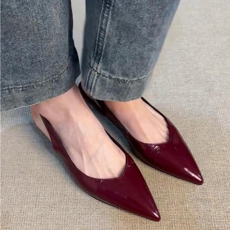 Pointed Toe Women's Sandals Elegant Heels Shoes Summer 2025 Fashion Slides New Party Flip Flops Dress Slingback Mujer Zapatillas