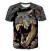 Men's 3D Dinosaur Print T-Shirt Hip Hop Harajuku Street Tops Oversized Short Sleeve T-Shirt Summer Fashion T-Shirt