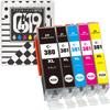 Compatible Canon Ink Cartridges and Ink Inspected In Includes QR Includes a Support [0619] BCI-381XL/BCI-380XL (BK, C, M, Y) BCI-380XL (BK). 5-Color
