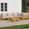 VidaXL Garden Lounge Set with Cushions 6 Pcs, Sofas with Backrest, Furniture Set with Coffee Table Patio Terrace, 3155301