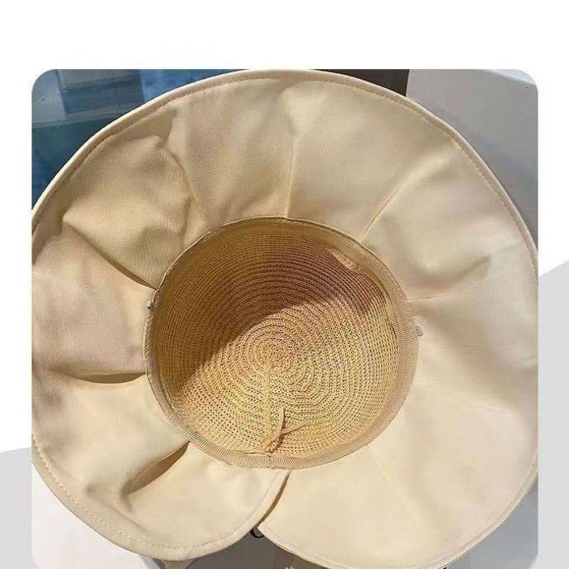Large Brim Sun Hat, Bucket Hat, Women's Sun Hat, Face-slimming Foldable Sun Hat, Versatile Travel
