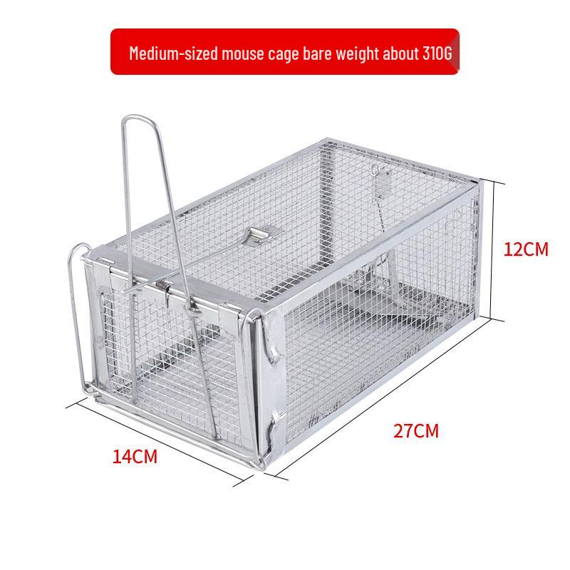 Large High-Sensitivity Mouse Trap Cage with Pedal Mechanism for Rodent Extermination