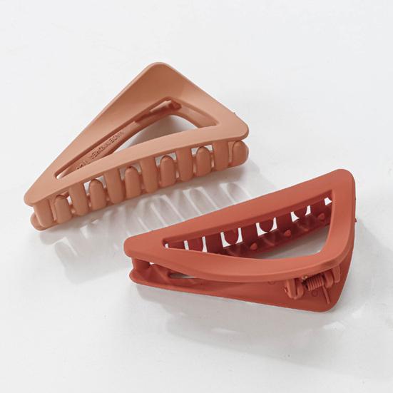 Triangle Shape Crossing Teeth Hair Claw Simple Matte Head Grab Shark Hair Clip Hair Accessories