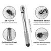 1/4'' Drive Professional Adjustable Torque Wrench Spanner Hand Tool For Car Bicycle Motorbike Use 5-25N.m Micrometer
