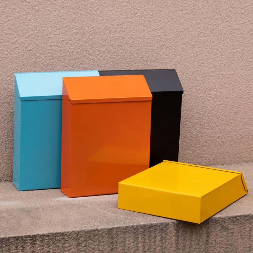 Metal Mailbox Letter Box Wall Mounted Mailbox Versatile Drop Box  for Outside House