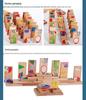 Children's Educational Wooden Idiom Domino Puzzle Set