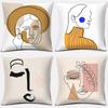 Face Funny Creative Personality Abstract Pillowcase Car Sofa Cushion Cover Living Room Bedroom Art Home Decoration Pillowcase