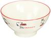 PEANUTS Snoopy Is Lacquered Rice Diameter Product Number 606550 "Happiness Suppertime" Bowl, 10.4cm, White,