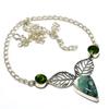 Tree Agate Peridot Gemstone 925 Silver Plated Handmade Jewelry Necklace 18"