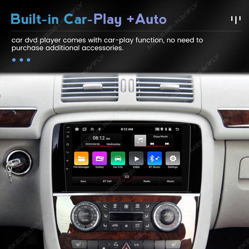 Navifly Android Car Radio Stereo For Mercedes Benz R Class R300 R350 R280 R320 R500 W251 2007-2011 Multimedia Player GPS Carplay