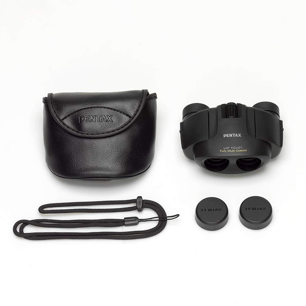 PENTAX Binoculars UP 10x21 Black Compact and Lightweight Fully Equipped with High Grade Prism Bak4 Festivals Live Concerts Watching Sports 1 Year