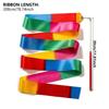 2Meters Colorful Gym Ribbon with Twirling Rod Ribbon Wand for Artistic Dancing Dance Ribbons Gymnastics Ribbon for Kids