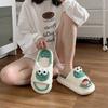 Lovely Frog Linen Slippers Women Couples Non Slip Thick Soled Spring Summer Cotton Linen Cool Slippers Home Slipper