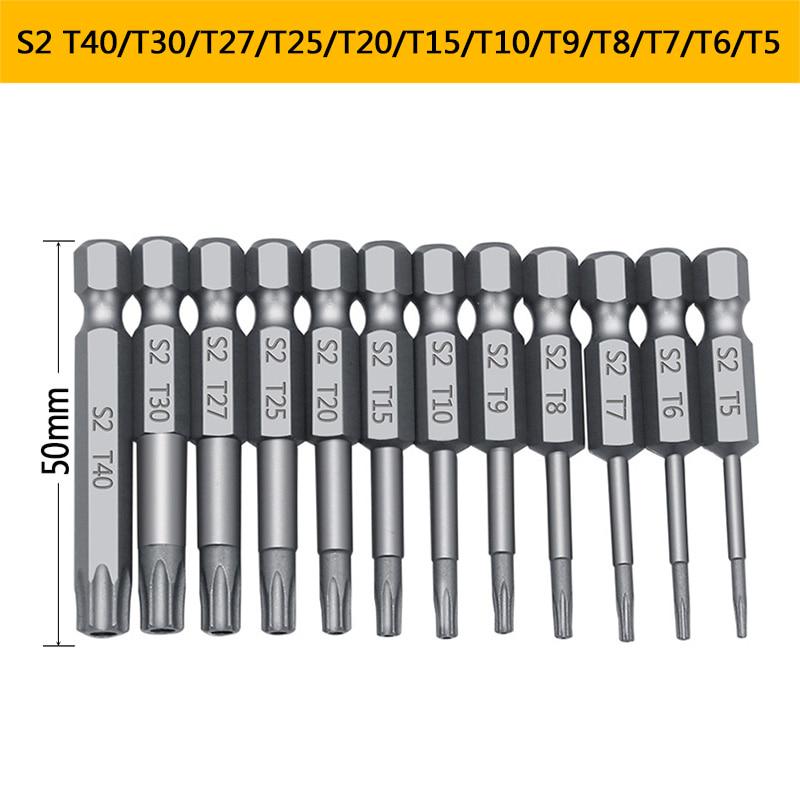 11pcs 12pcs Security Bit Set Tamper Proof Screwdriver Drill Bit Screw Driver Bits Torx Flat Head 1/4" Hex Driver Bits