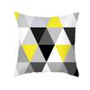 45x45cm Fashion Yellow Geometric Printing Pillowcase Sofa Hotel Office Seat Lumbar Cushion  Cover Home Decoration