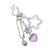 Handmade Five Pointed Star Keychain Durable Acrylic Alloy Bag Charm Accessory Lightweight Portable Keyring Decor