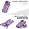 Lanyard Zipper Wallet Phone Case For iPhone 17 Pro Max 16 Plus 15 14 13 12 11 X XS XR 8 Samsung S25 Ultra S24 FE S22 S21 S20 Leather Purse Card Cover