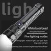White Laser Flashlight Powerful Light Wicks Ultra Bright Zoom Long Shot LED Rechargeable COB Tail Light Outdoor Power Bank