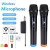 VHF Wireless Microphone Dynamic Handheld Microphones 6.35mm3.5mm Jack Karaoke Mic with Rechargeable Receiver for Wedding Party Church Club Amplifier