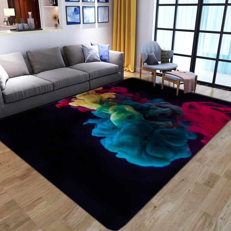 Green Flame Flannel Rug Horrible Skull Carpets Antislip Living Room Large Boys Room Mat Home Hot Sale Fashion 3D Printing Carpet