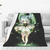 Kawaii Nahida Blankets Genshin Impact Anime Flannel Novelty Breathable Throw Blankets for Home Decoration
