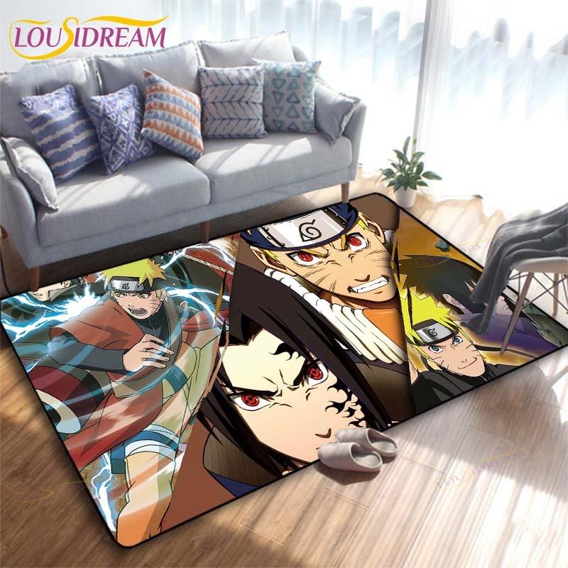 Anime Naruto 3D Printing Rug for Kitchen Doormat Bedroom Carpets for Living Room Laundry Bathroom Non-slip Floor Mat