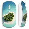 Wireless Mouse - Paradise - Heart - White - USB Wifi Key - Compatible Mac and PC