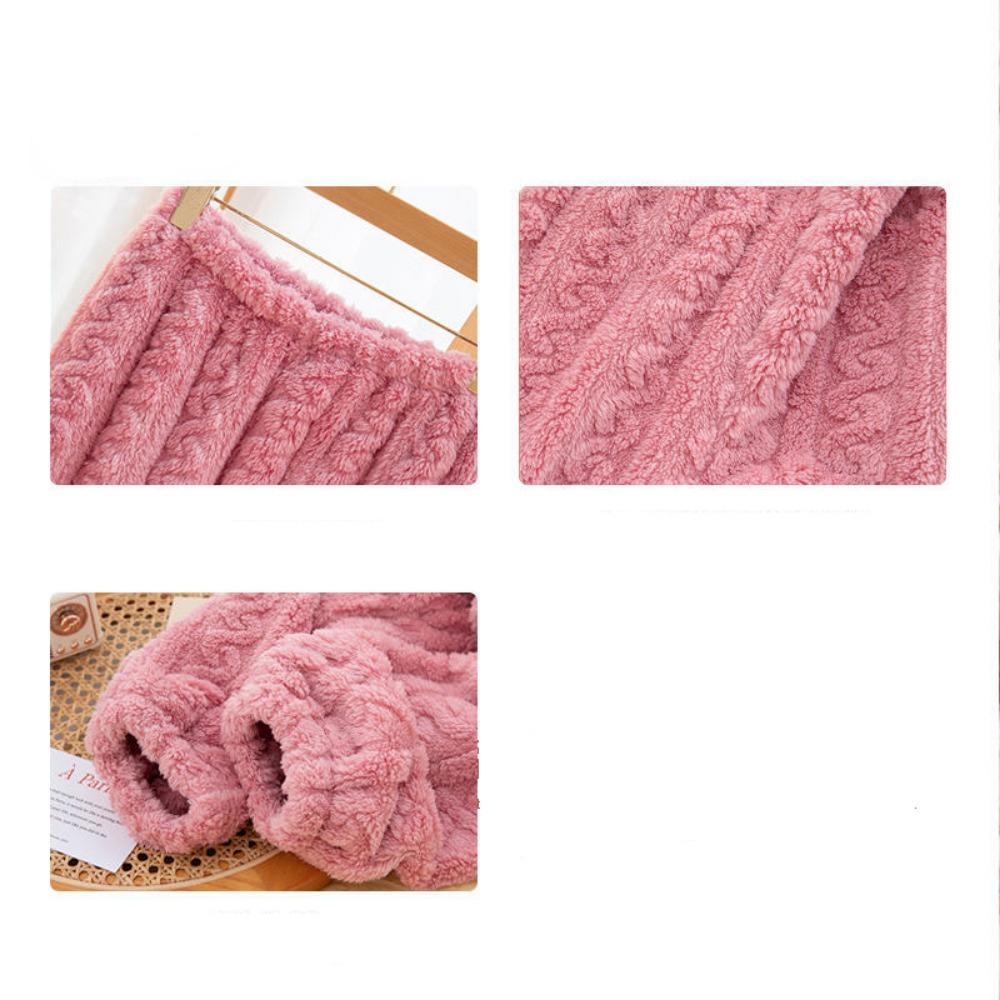 Autumn Women Solid Warm 2 Piece Sets Thicken Velvet Ribbed Fleece Set Pullover and Pants Women Casual Pajama Sets