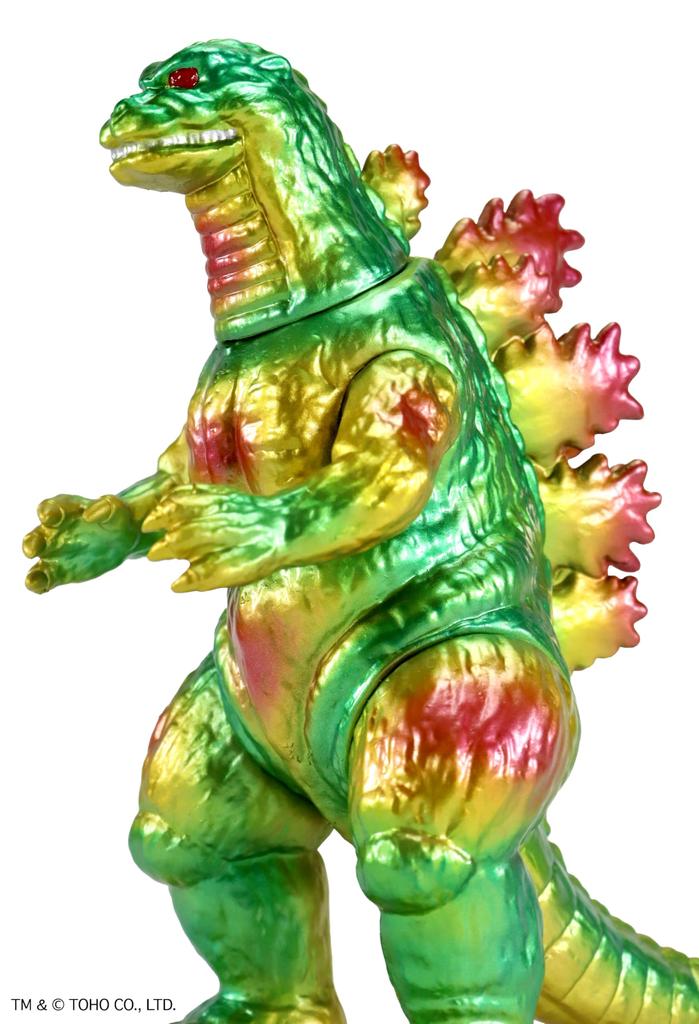 CCP Middle Size Series Godzilla Lime Green Metallic 120mm PVC Painted Finished Soft Vinyl Figure [11th] (1995) Ver. Approx.