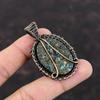 Copper Multi Turquoise Pendant Copper Wire Wrapped Pendant Gemstone Jewelry Unique Style Pendant Handmade Copper Jewelry Gift For Engagement