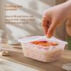 Tuyuan Rectangular Disposable Plastic Lunch Box with Lid - Microwave Safe, Transparent, Thickened for Takeaway.