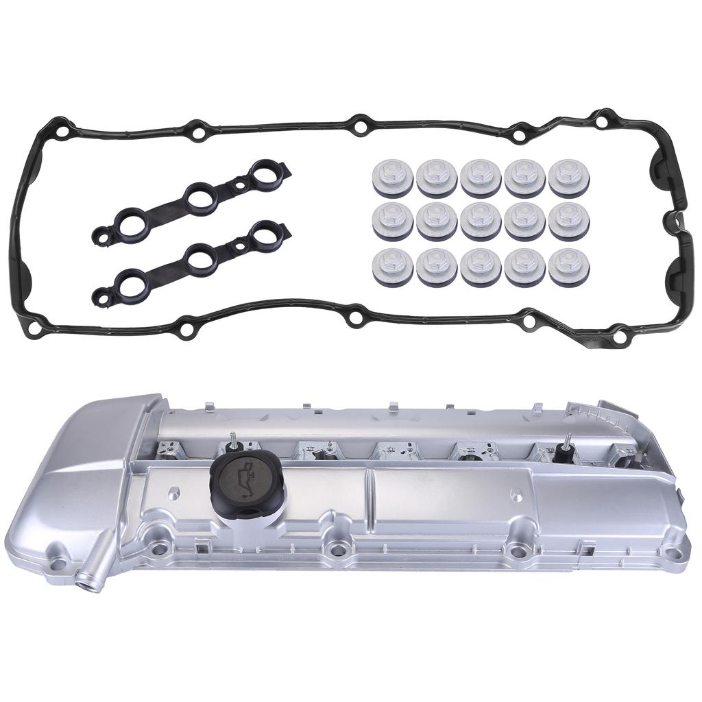 Aluminium Valve Cover with Seal 11121437395 Compatible for E39 E46 E53 525i 325i X5 Z3 M52 M54