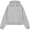 Fall Solid Logo Hoodie Women Hoodies Gray 40WI255-P79