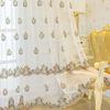 European-style Luxury Embroidered Semi-Sheer & Blackout Curtain Suitable for Living Room, Bedroom, Balcony, Kitchen, Office, and Home Decor.