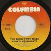 7inch Record BOOMTOWN RATS - I Don't Like Mondays 111117 Columbia 1979 US Rock Used