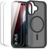 Protective Case - BOOLING - for iPhone 16 Plus - Silicone and PC - Wireless Charging - Anti-fingerprint