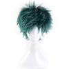 Cosplay Wig from The Second Cool Short Perfect for Parties and Disguises 2 Bonus Items Heat-resistant Castle, Iron/green, Hair, +