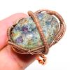 Ruby In Fuchsite Gemstone Handmade Copper Wire Wrap Jewelry Ring Size 8 Q9n70