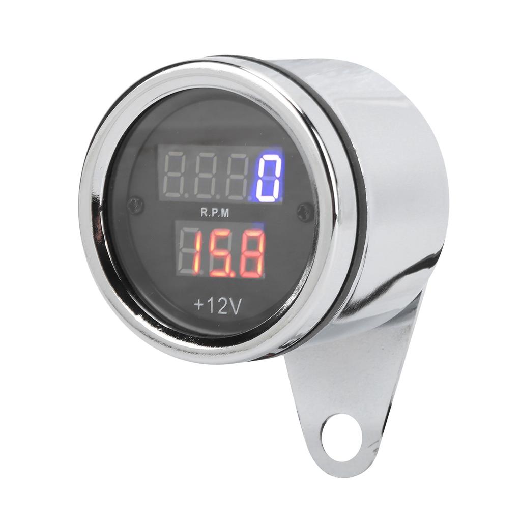 Motorcycle 3 In 1 Tachometer Speedometer Odograph LCD Display UV Resistant Iron 12V