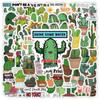 100 Pieces of Cactus Green Plant Graffiti Stickers, Hand Drawn Luggage, Stationery Box, Waterproof Stickers