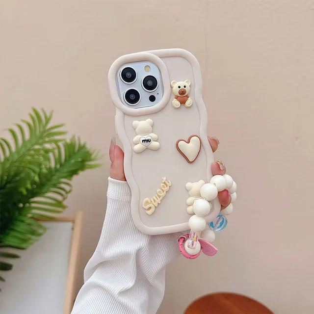 Realme9i A98 F11Pro 3D Cute Cartoon Animal Case For OPPO A94 A78 A74 A95 A72 A92 A60 A59 A58 Shockproof Bumper Bracelet Cover