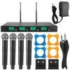 4 Channels Wireless Handheld Microphone for Meeting Conference 641.5MHz 672.3MHz