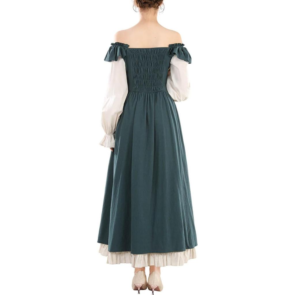Women's Fly Sleeve Elasticized Back Big Swing  Vintage Dresses