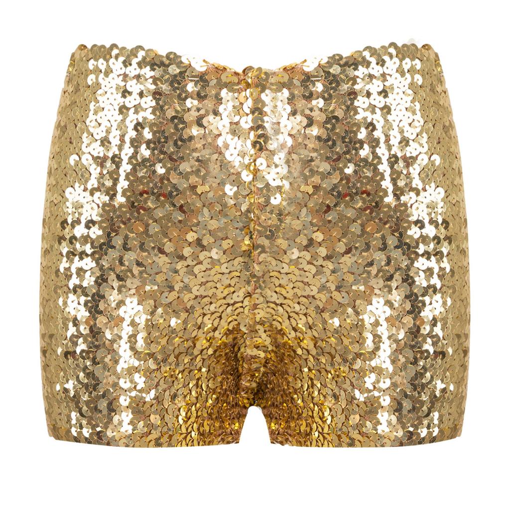 Kids Boys Girls Sparkle Sequins Dance Shorts High Waist Gymnastic Jazzz Hip Hop Dance Performance Dance Shorts